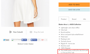 ASOS sizing