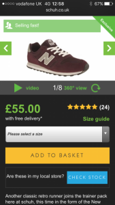 Schuh responsive site