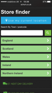 Schuh store locator