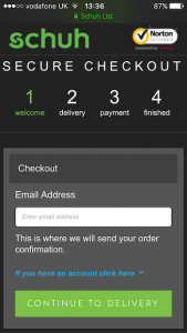 schuh mobile checkout