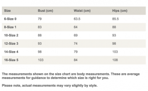John Lewis size guide