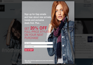 Gap popup