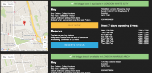 Schuh click and collect stock check