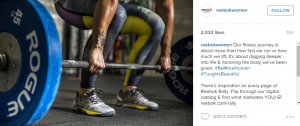 Reebok empowering women on Instagram