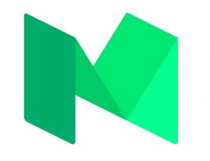 The Medium logo, a green 3 dimensional M which is dark on one side and light on the other.