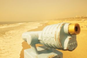 Old Telescope on Pier