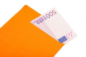 Euro money In Envelope