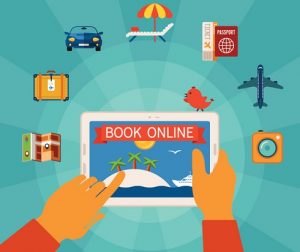 Online booking vector concept