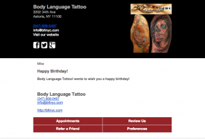 body language tattoo email