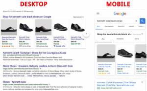 Desktop vs mobile search results