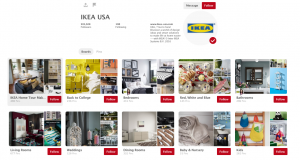 IKEA's Pinterest page
