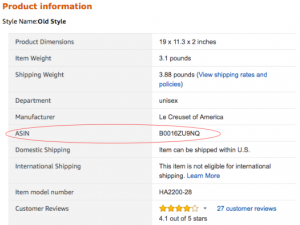 Amazon Standard Identification Number