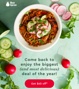 Cyber Weekend email- Blue Apron