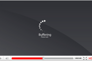 screenshot of video buffering, please wait