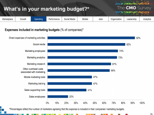 what's in marketing budgets? graph