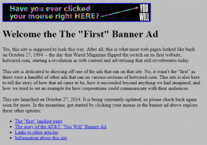 the first banner ad