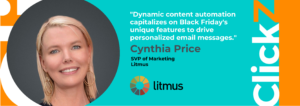 Cynthia Price: Optimizing Black Friday email campaigns with dynamic content automation